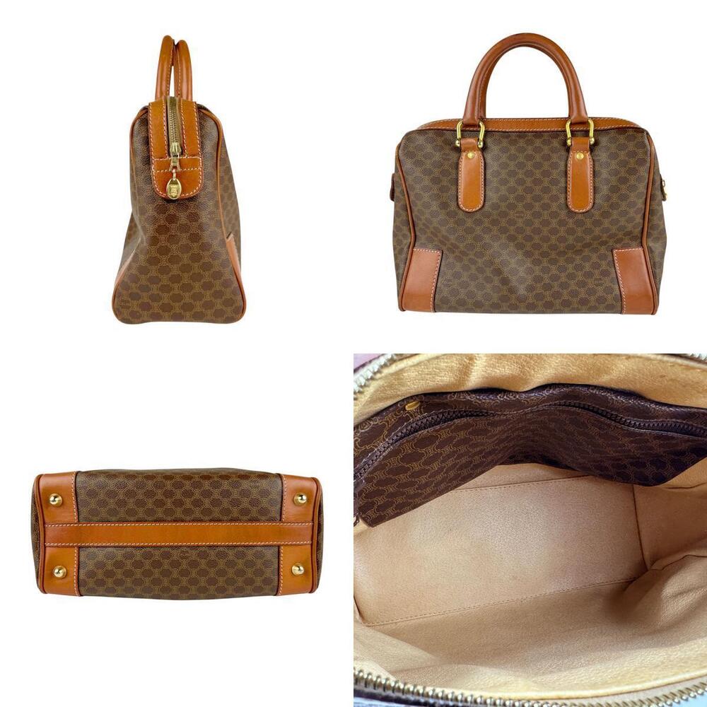 Celine coated Macadam brown canvas handbag
